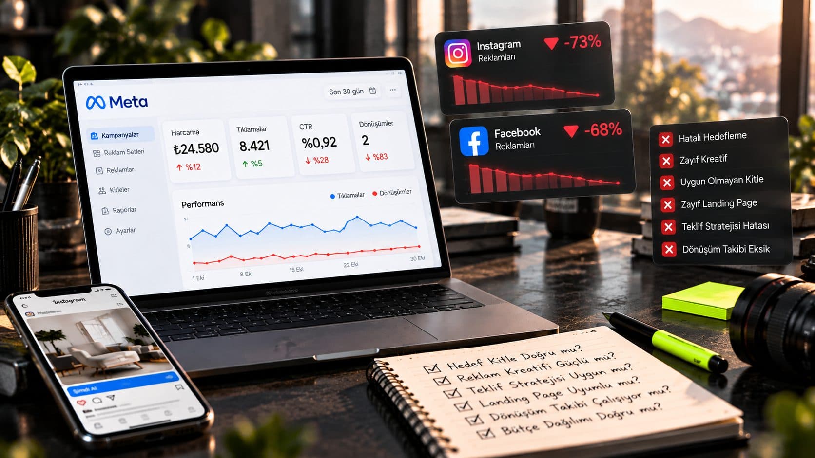Meta Reklamları Neden Sonuç Vermiyor? Performansı Düşüren 12 Hata ve Çözümleri